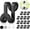 Black, variant on Clothes Hanger Connectors - 10 Pcs Multi-Level Cascading Hooks, Heavy Duty Plastic Mini Hooks for Space Saver Closet Organizer.