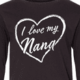 thumbnail image 4 of Inktastic I Love My Nana in White Chalk Heart Long Sleeve Youth T-Shirt, 4 of 5