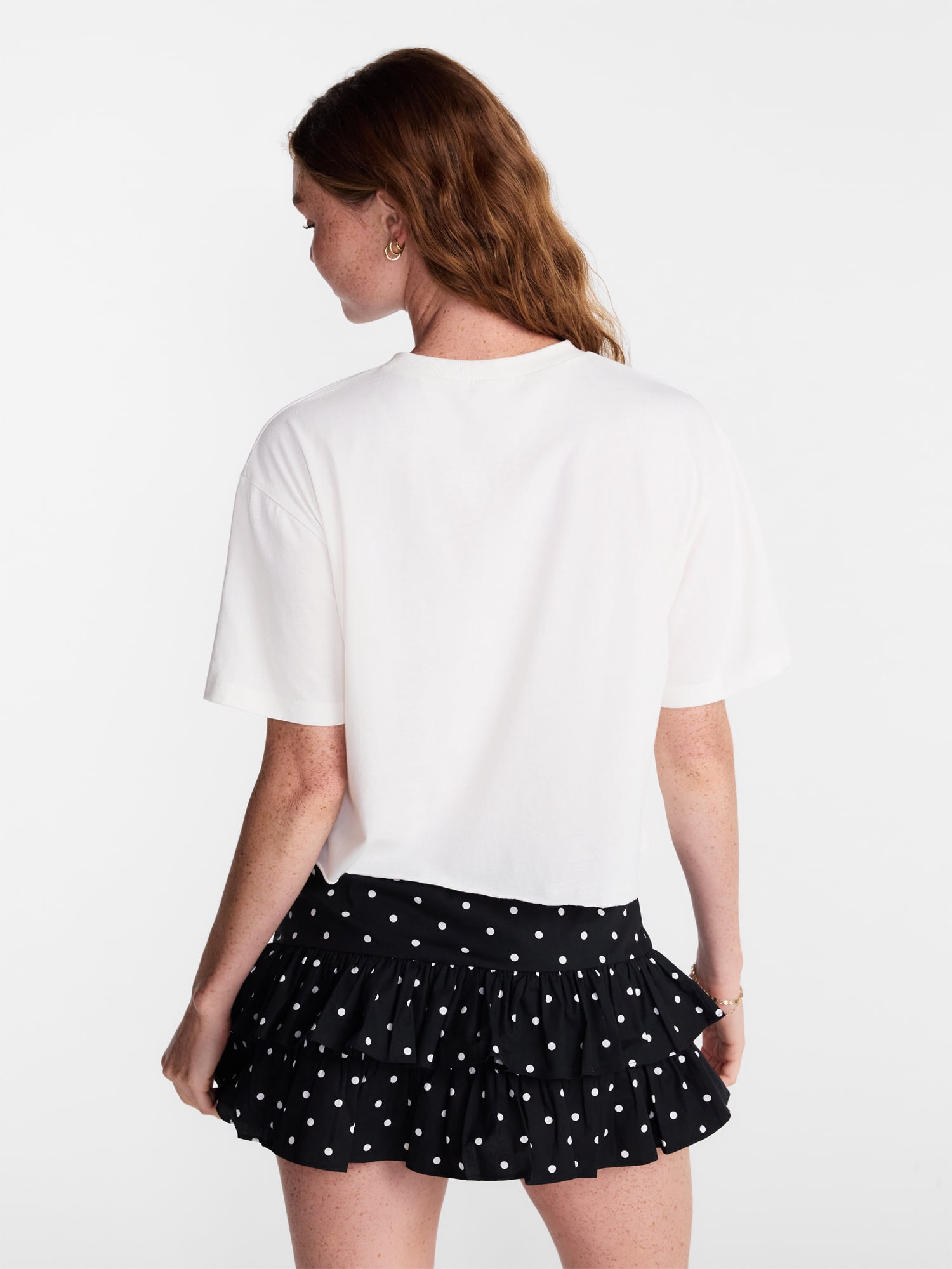 No Boundaries Boxy Cropped Graphic Tee, Women's and Women's Plus XXS-4X