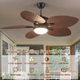 thumbnail image 2 of Ventilador de techo Wiviniya Tropical Palm Leaf de 52 pulgadas con luces, 2 of 9