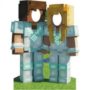 SS11232 Gold Mine Crafting Pixel Couple 2 Video Game Stand In Cardboard Cutout Standee Standup