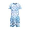 thumbnail image 3 of Kelon Nuisettes et Chemises de Nuit pour Femmes Grande Taille Robe de Nuit Décontractée pour Femmes Grande Taille Imprimé Cœur Manches Courtes Col Rond Extensibilité Moyenne Nuisette Ample Robe de Nuit de la Saint-Valentin, 3 of 4