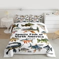 thumbnail image 2 of Castle Fairy Animal Fish Boy Queen Comforter Set,Lake Life Bedding Comforter Set, 2 of 8