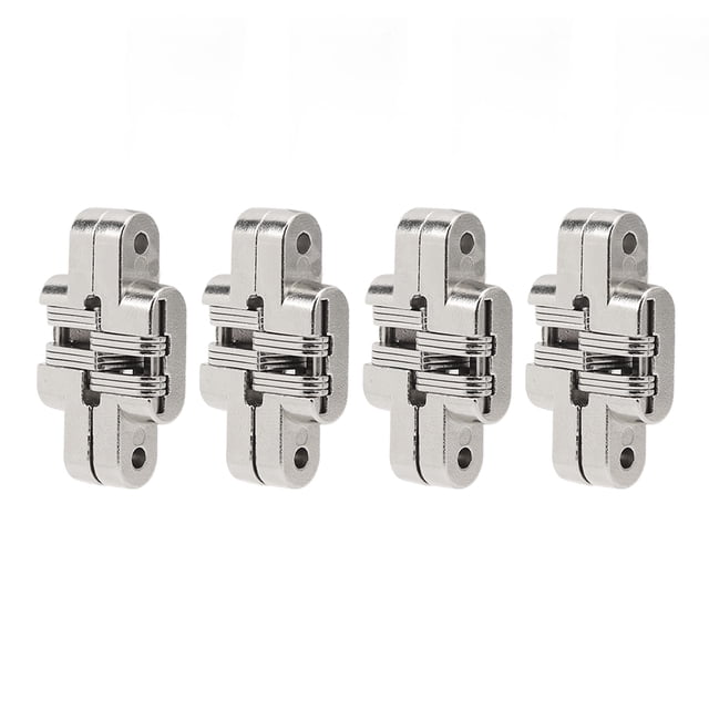 Charnière Invisible Mini Alliage de Zinc Croix Cachée 180 Degrés Balançoire Boîte à Bijoux Charnière Invisible 4 Pcs