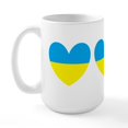 thumbnail image 2 of CafePress - I Stand With Ukraine Heart Mugs - 15 oz Ceramic Large White Novelty Mug, 2 of 6