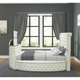 thumbnail image 4 of Maya Modern Style 4 Pc Queen Vanity Bedroom Set made with Wood in Cream, 4 of 12