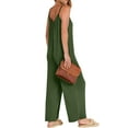 thumbnail image 5 of Fantaslook Jumpsuits for Women Casual Sleeveless Spaghetti Strap Rompers Boho Wide Leg Jumpsuits Overalls Dressy Trendy Outfits Clothes, 5 of 9