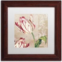 Trademark Fine Art "Peppermint Tulips I" Canvas Art by Color Bakery White Matte, Wood Frame