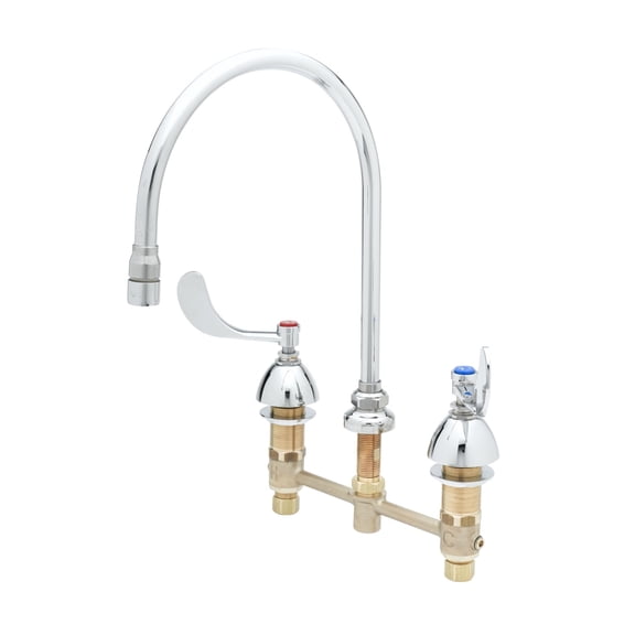 T&S Brass B-2862 Brass Deck Mounted 8in Swivel Go Faucet