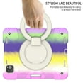 thumbnail image 4 of ELEHOLD Military Grade Shockproof Case For iPad Pro 11 2024, Heavy Duty Protection Ring Stand Cover, Adjustable Angel, Detachable Shoulder Strap, Pencil Holder, Colorful Purple, 4 of 10