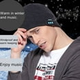 thumbnail image 4 of Morttic Unisex Knitted Wireless Smart Bluetooth 5.0 Beanie Hat Musical Knit Headset Cap with Headphone Speaker Mic for Outdoor Sport (Blue), 4 of 8