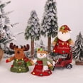 thumbnail image 3 of Bolsa de regalo de dulces de Reno de Navidad, sacos de Papá Noel de terciopelo con cordón, decoración de Navidad, regalo para niños, recuerdo de fiesta de año nuevo 2024, 3 of 4