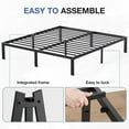 Mayoume Bed Frame Queen, Metal Platform Bedframe Heavy Duty No Box