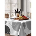 thumbnail image 6 of Grey Black Polka Dots Table Cloth, Waterproof Tablecloth for Rectangle Tables, Modern Abstract Art Reusable Washable Fabric Table Cover for Restaurant Kitchen Dining Tables 60"x102" Geometric, 6 of 9