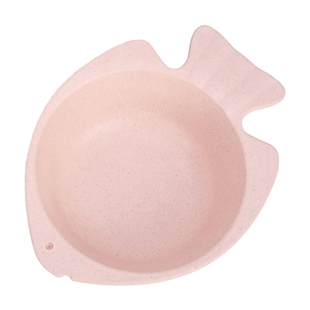 CAITS Straw Bowl - Ideal for Kids, Small & Cute, Fish Pattern,Perfect for Home, Kindergarten Meals