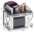 thumbnail image 3 of Dazone Metal Microwave Oven Rack with 2 Shelves, Cabinet Kitchen Storage Organizer, Bronze, 3 of 11