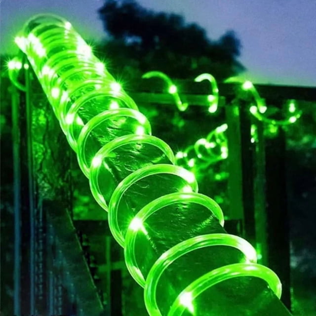 Solar Rope Lights, Flexible Waterproof Outdoor LED Strip with 8 Modes for Garden Path Deck Patio