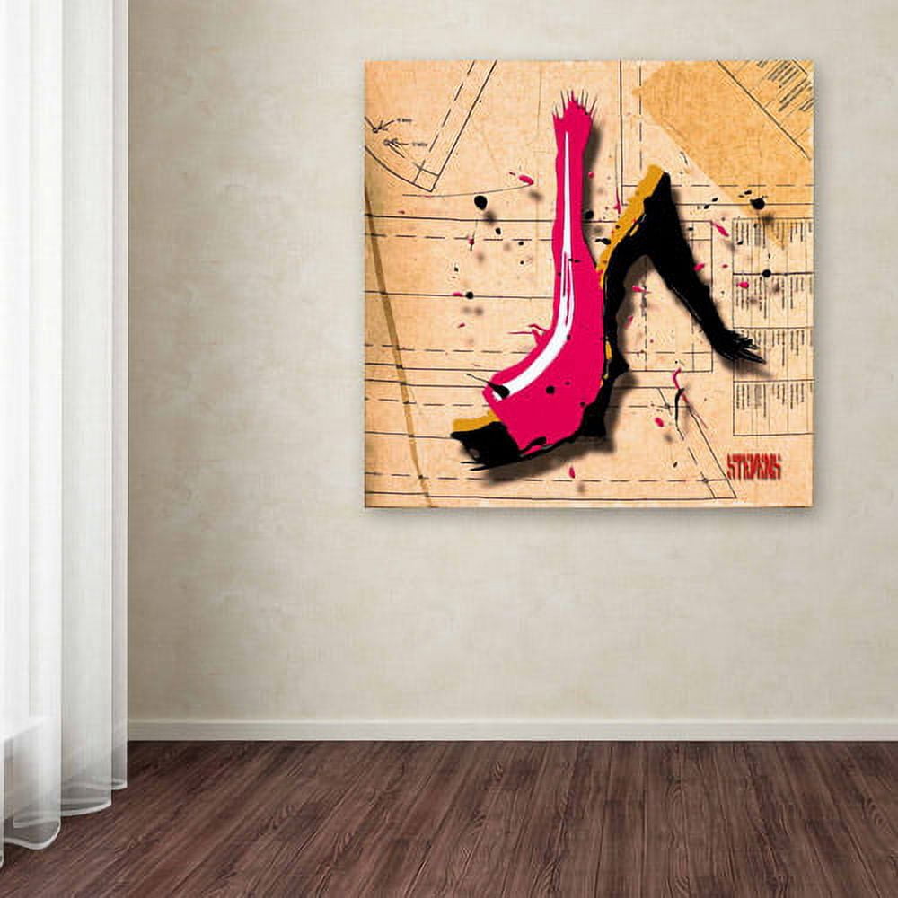Trademark Fine Art "Suede Heel Pink" Canvas Art by Roderick Stevens