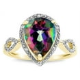 thumbnail image 2 of Star K � Vintage Look Halo Large 11x8 Pear Shape Rainbow Mystic Topaz Ring, 2 of 9