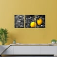 thumbnail image 5 of 3 Piece Kitchen Canvas Wall Art Fresh Lemon Picture Painting Fruit Poster Modern Black and White Yellow Artwork for Dining Room Wall Decor Framed Ready to Hang (Small), 5 of 6