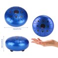 thumbnail image 2 of Tambor de percusión Mini tambor de lengua de acero de 5.5 pulgadas. 8 notas. C-Key. tambor de mano. tambor de bolsillo de acero. instrumento de percusión con mazos. bolsa de transporte para meditación Tomshoo Tambor de percusión, 2 of 6