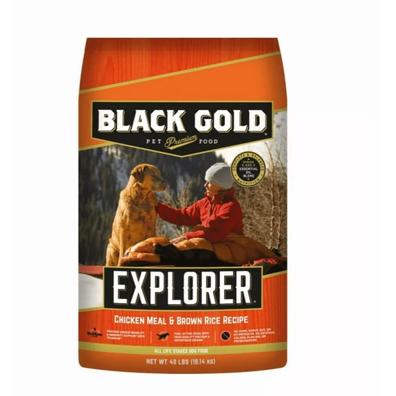 Black Gold Explorer All Life Stages Chicken Meal and Brown Rice Recipe Dry Dog Food 40 lb