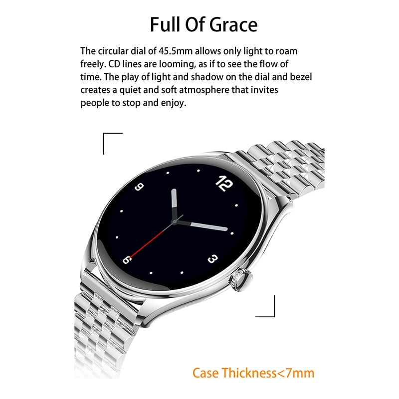 Rainbuvvy MT55 Smart Watch 1.43 inches Sports Record Health Monitoring Voice Assistant Android 5.0/iOS9.0 Sports Watch
