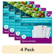 (4 pack) Vibrant Life Medium Filter Cartridge for Freshwater and Saltwater 5- to 10-Gallon Aquariums, 3 Count