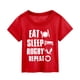 thumbnail image 1 of Gibobby Camisa&nbsp;Vaquera Camiseta de algodón de manga corta con estampado de de fútbol para niños, regalo deportivo para al fútbol americano, verano （Rojo， 3-4 Años), 1 of 3