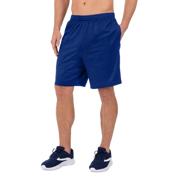Athletic Works Men's and Big Men's 8" Active Rice Hole Mesh Shorts, up to 5XL