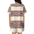 thumbnail image 6 of Haiem Fashion Tatreez Pattern Pajama Set for Women 2 Piece Lounge Set Short Sleeve Tops and Shorts Soft Sleepwear-X-Large, 6 of 7