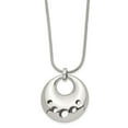 thumbnail image 1 of White Stainless Steel necklace with pendant 24 in 2 mm, 1 of 3