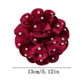 thumbnail image 6 of sunsanly Women Brooch Flower Shape Rhinestone Faux Pearl Anti-slip Bag Coat Collar Hat Scarf Decoration Clothes Pin Party Prom Garment Jewelry, 6 of 8