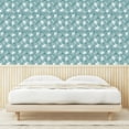 thumbnail image 3 of Ambesonne, Modern Peel & Stick Wallpaper for Home, Brush Draw Floral Abstract, 13"x36", Cadet Blue and Grey Teal, 3 of 5