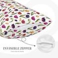 thumbnail image 3 of Sikiie Tulips Flowers Print Plush Pillow Cover, Wrinkle-proof and Stain-resistant Pillow Protector without Pillow Core, Home Decoration-20"x30", 3 of 6