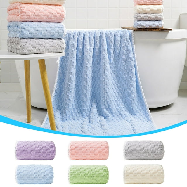 Fiudx Toalla de Baño de Terciopelo Yunduoge, Tela Suave y Absorbente, Diseño Grueso Que Absorbe El Agua, Cómoda para Uso Doméstico, Esencial para El Baño Multiusos, Apta para Adultos, Tamaño 85 X 150