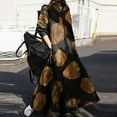thumbnail image 3 of ZANZEA Women Long Sleeve Plaid Check/Printed/Plain Long Dress Kaftan Dresses, 3 of 4
