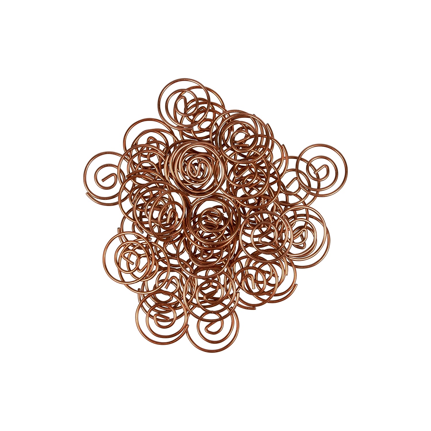 JAM Paper Circular Small Paper Clips Rose Gold 2 Packs of 50 (21832061B)