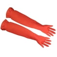thumbnail image 4 of Unbranded Red Latex Kitchen Gloves for Dishwashing and Household Cleaning, Waterproof and Heat Resistant, Size Medium, 4 of 8