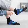 thumbnail image 2 of Fuzoiu Blue Viper Snake Print Adult Socks, Crew Moisture-wicking Socks, Unisex Cushion Crew Socks,Casual Sports Ankle Socks, 2 of 7