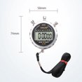 thumbnail image 2 of Cronómetro digital, pantalla LCD portátil, alarma diaria resistente al agua, temporizador de precisión de 1/100 de segundo para fútbol, deportes, entrenamiento, entrenamiento, 2 of 5