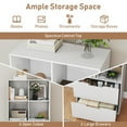 thumbnail image 3 of Demi Bonn 4-Cube Bookcase, 2 Drawers, 51 Inch 5-Tier Tall, Chic Design, Easy-Maintain, Freestanding, White, 3 of 7