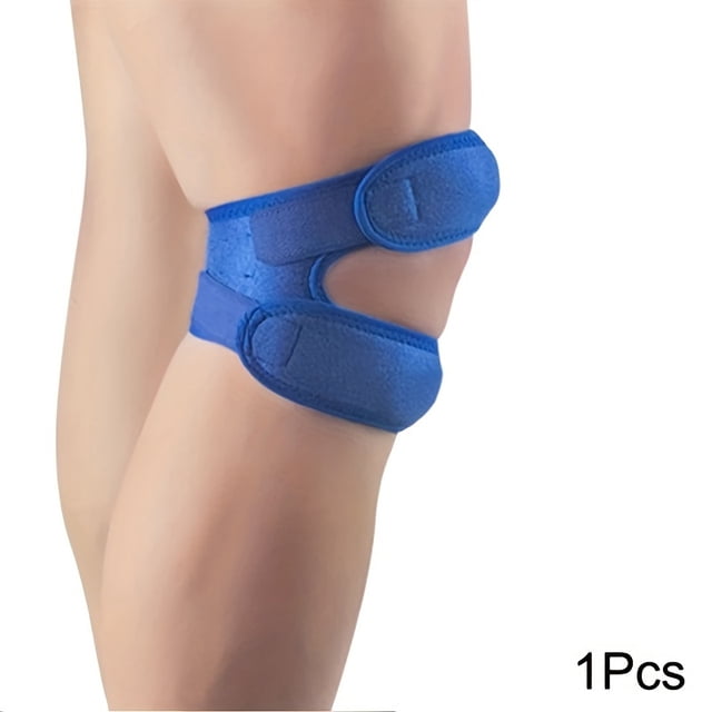 1Pcs/2Pcs Adjustable Sports Knee Support Brace with Silicone Pad, Nylon Chloroprene Rubber for Running, Cycling, Gym
