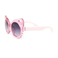thumbnail image 3 of Child Kids Size Girls Kitty Cat Ear Round Plastic Sunglasses Pink - Smoke, 3 of 4