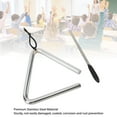 thumbnail image 4 of Hand Percussion Triangle, Crisp Sound High Strength Rust Prevention Triangle Instrument  for Rhythm Education, 4 of 7