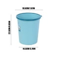 thumbnail image 3 of Portable Hollow Plastic Trash Can - (22.519.514.5cm) Lidless Round Waste Basket for Living Room, Bedroom, Office & Kitchen,blue, 3 of 7