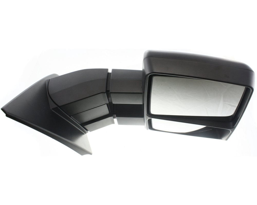 Towing Mirror Compatible With 2004-2014 Ford F-150 Right Passenger Side w/ Blind Spot Corner Glass Textured Black Kool-Vue