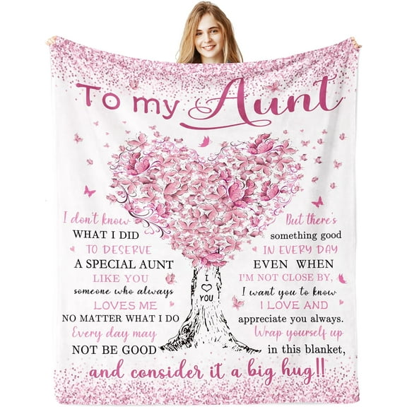 Aunt Gifts, Auntie Gift Ideas, Best Aunt Birthday Ever Gift for Women, Christmas Birthday Gifts for Aunts from Aunt Nephew, Aunts Blanket