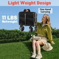 thumbnail image 4 of Wagons Carts Carro plegable de 360 ​​libras con ruedas Carro plegable con mango flexible Carro plegable portátil liviano para acampar, playa, picinic, comestibles, deportes al aire libre, compras (neg, 4 of 9