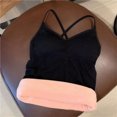 thumbnail image 2 of Minnieouse Ropa interior térmica transpirable agradable a la piel chaleco ligero para mujer Simple con almohadilla en el pecho chalecos sin costuras buena Ropa interior Negro Minnieouse AP013333-01, 2 of 6